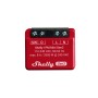 Rotes Shelly Relaismodul Plus 1PM Mini G3 für die Hausautomation, Detailansicht.