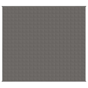 Graue vidaXL Gewichtsdecke (200x220 cm, 9 kg) mit quadratischer Steppung.