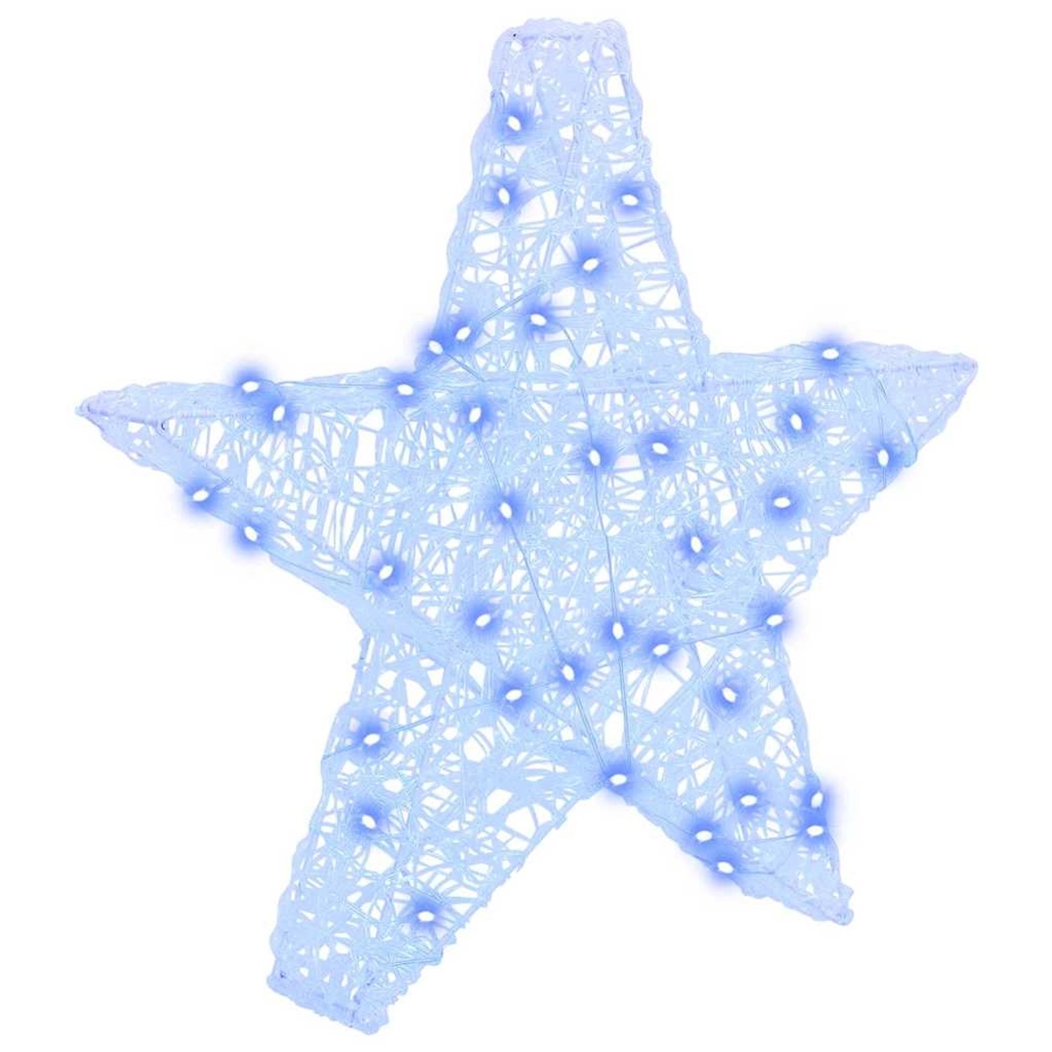 vidaXL 3D Stern mit 50 LEDs Blau 55 x 53,5 x 10 cm Acryl 42019100