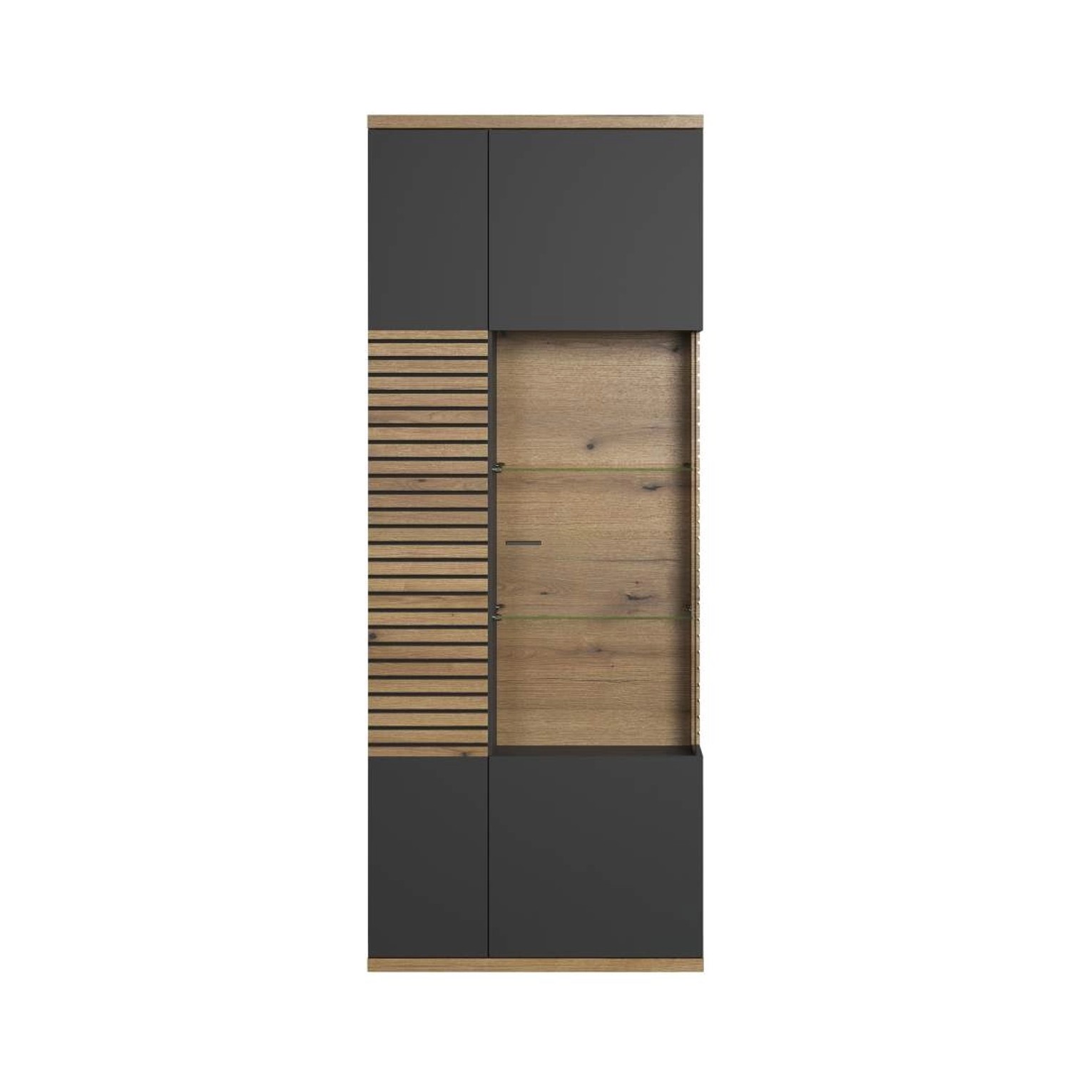 ebuy24 Norris3 Vitrinenschrank Grau Eiche Dekor günstig online kaufen
