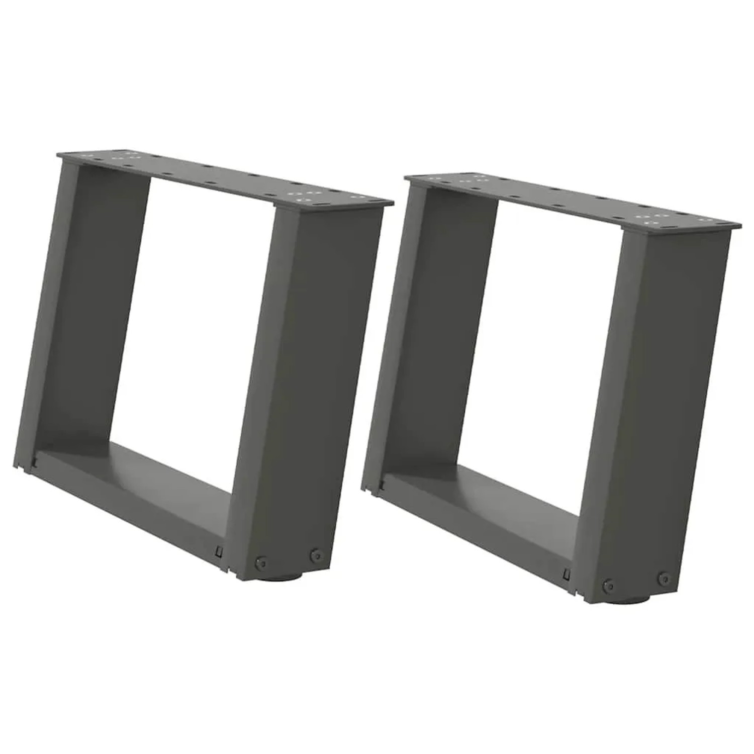 vidaXL Couchtischbeine U-Form 2 Stk Anthrazit 40x30-31 cm Stahl 4012742
