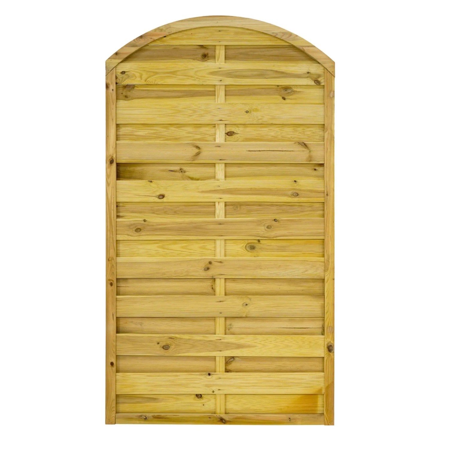 GartenLand Dichtzaun VARIO Gebogen 100x180 cm Holzzaun Kiefer PEFC KDI Grün 44x44 mm Rahmen