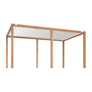 Vente-unique Selbsttragende Pergola Amalfi Naturfarben Dunkel 500 cm
