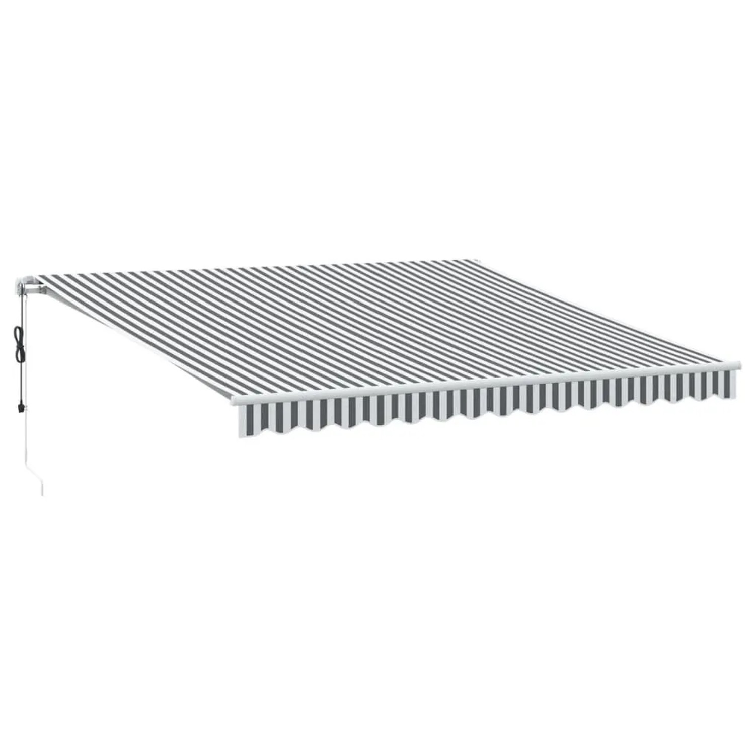 vidaXL Markise Automatisch mit LED Anthrazit & Weiß 400x350 cm 3215795