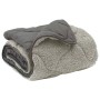 vidaXL Winterbettdecke Gepolstert Hellgrau 140 x 220 cm 42026319
