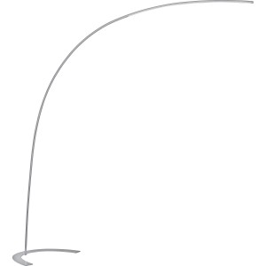 Weiße Trio LED Bogenlampe Shanghai aus Metall, dimmbar, für Wohnzimmer & mehr.