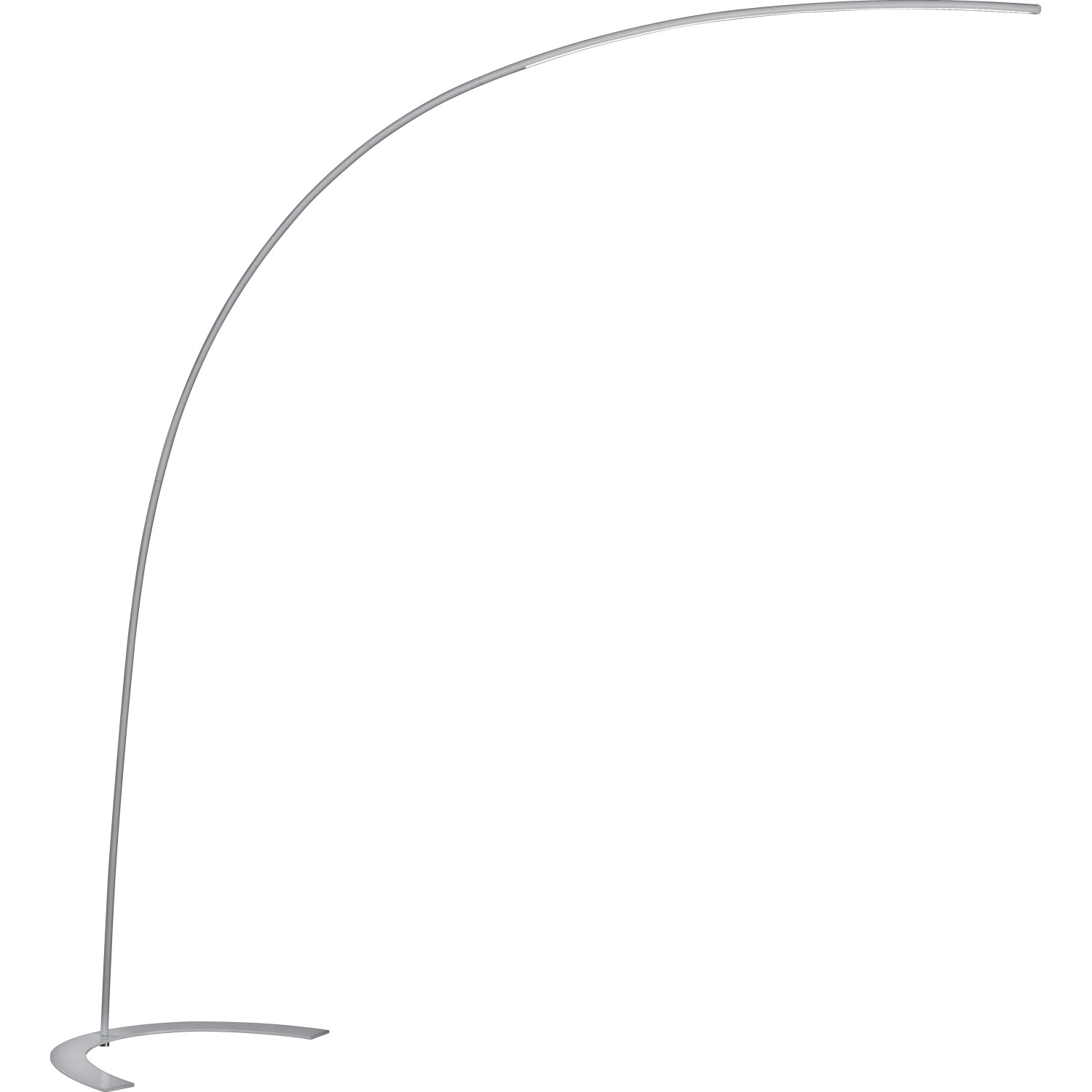 Weiße Trio LED Bogenlampe Shanghai aus Metall, dimmbar, für Wohnzimmer & mehr.