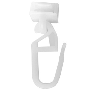 Weißer Bestlivings Klickgleiter für Aluminium Vorhangschiene (3-4 Lauf) im Detail.