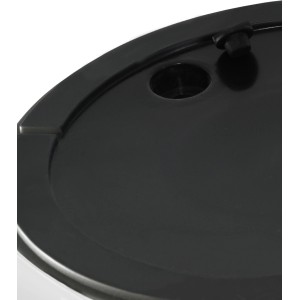 Detailaufnahme Pflanzwerk® Pflanzkübel Pipe, Ø 34 cm, Shiny Weiß, mit Bewässerungssystem.