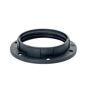 Schwarzer Orion Lightstyle Schraubring E27 aus Kunststoff für Lampen und Leuchten.