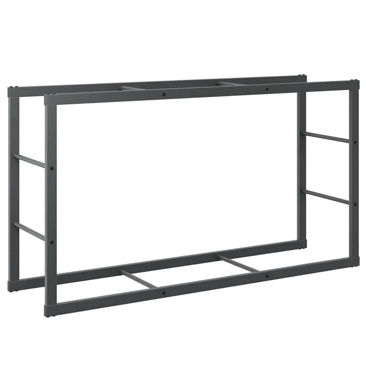 vidaXL Brennholzregal Schwarz 110x30x61 cm Stahl 4018466