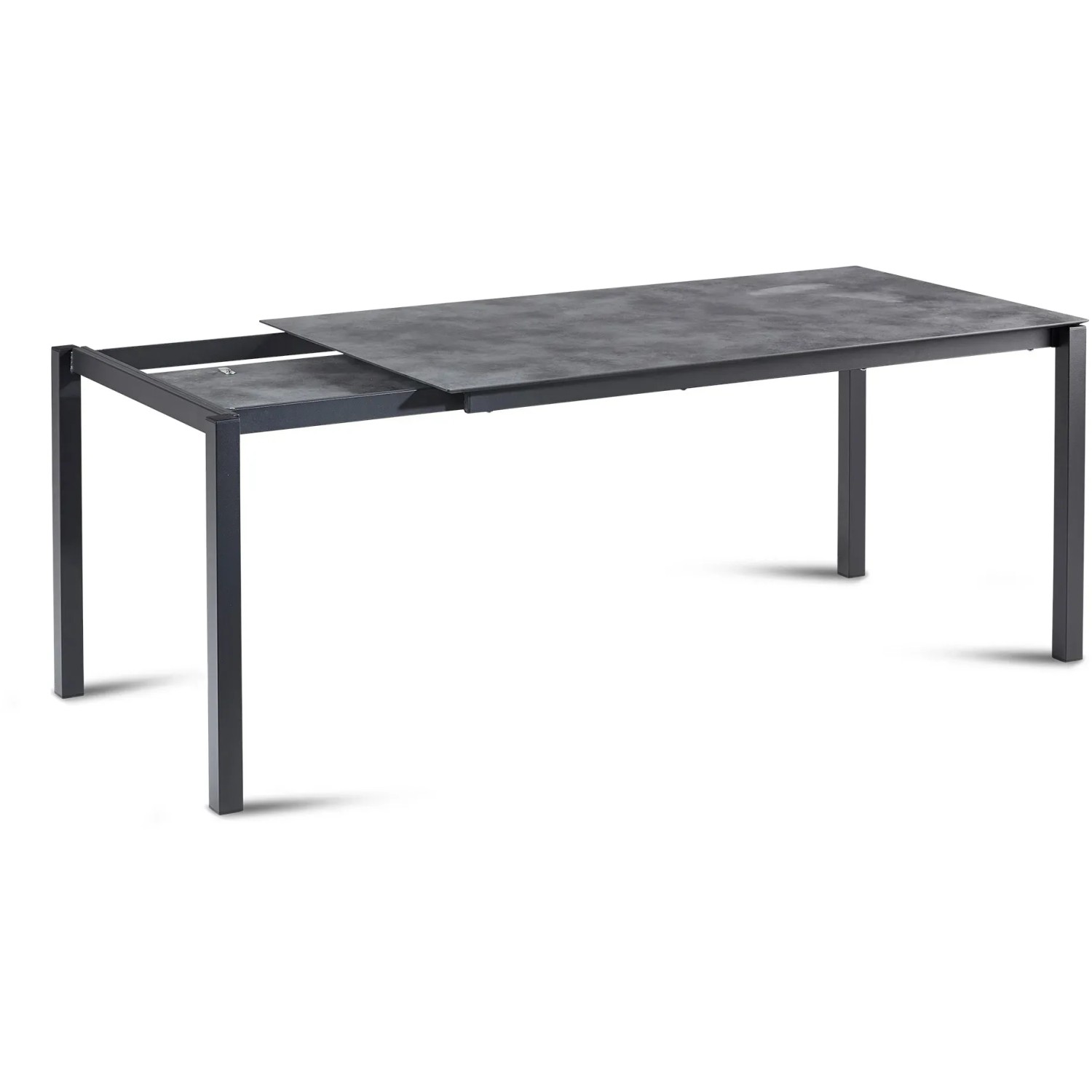Ausziehbarer, anthrazitfarbener Gartentisch (200 cm) von Best Freizeitmöbel. Ideal für Garten und Terrasse.
