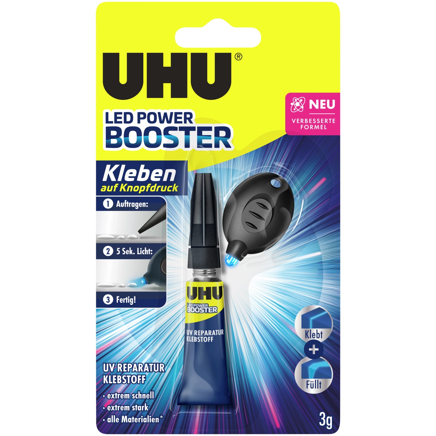 Uhu Spezialkleber LED Power Booster Transparent 3 g günstig online kaufen