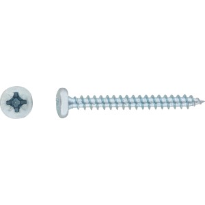 Halbrundkopf Spanplattenschraube, Ø 4,5 mm x 16 mm, PZ-Antrieb, verzinkt, 20 Stück.