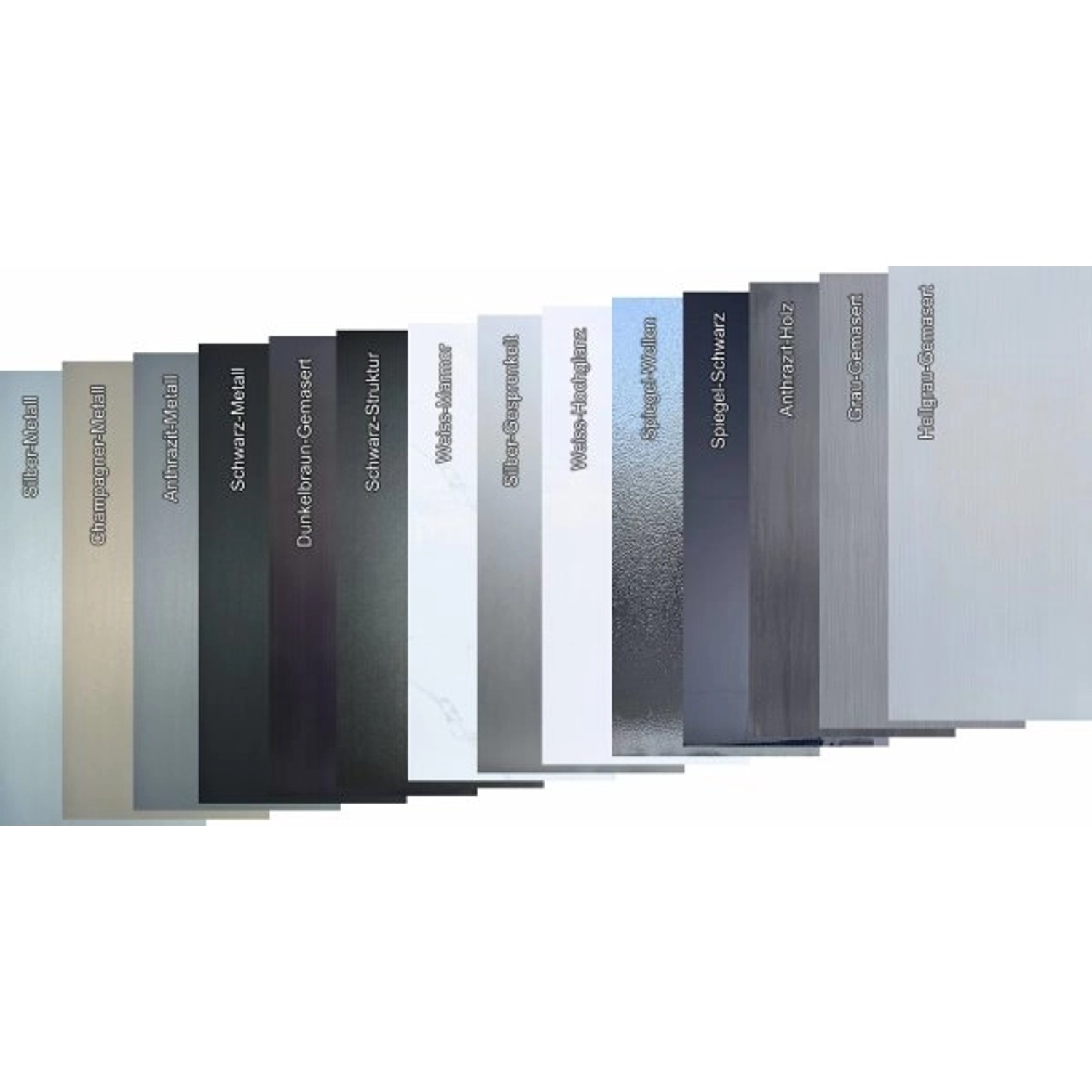 Colortree Wandpaneele: Farbvarianten in Silber, Anthrazit, Schwarz und Grau. Dekorative Deckenpaneele.