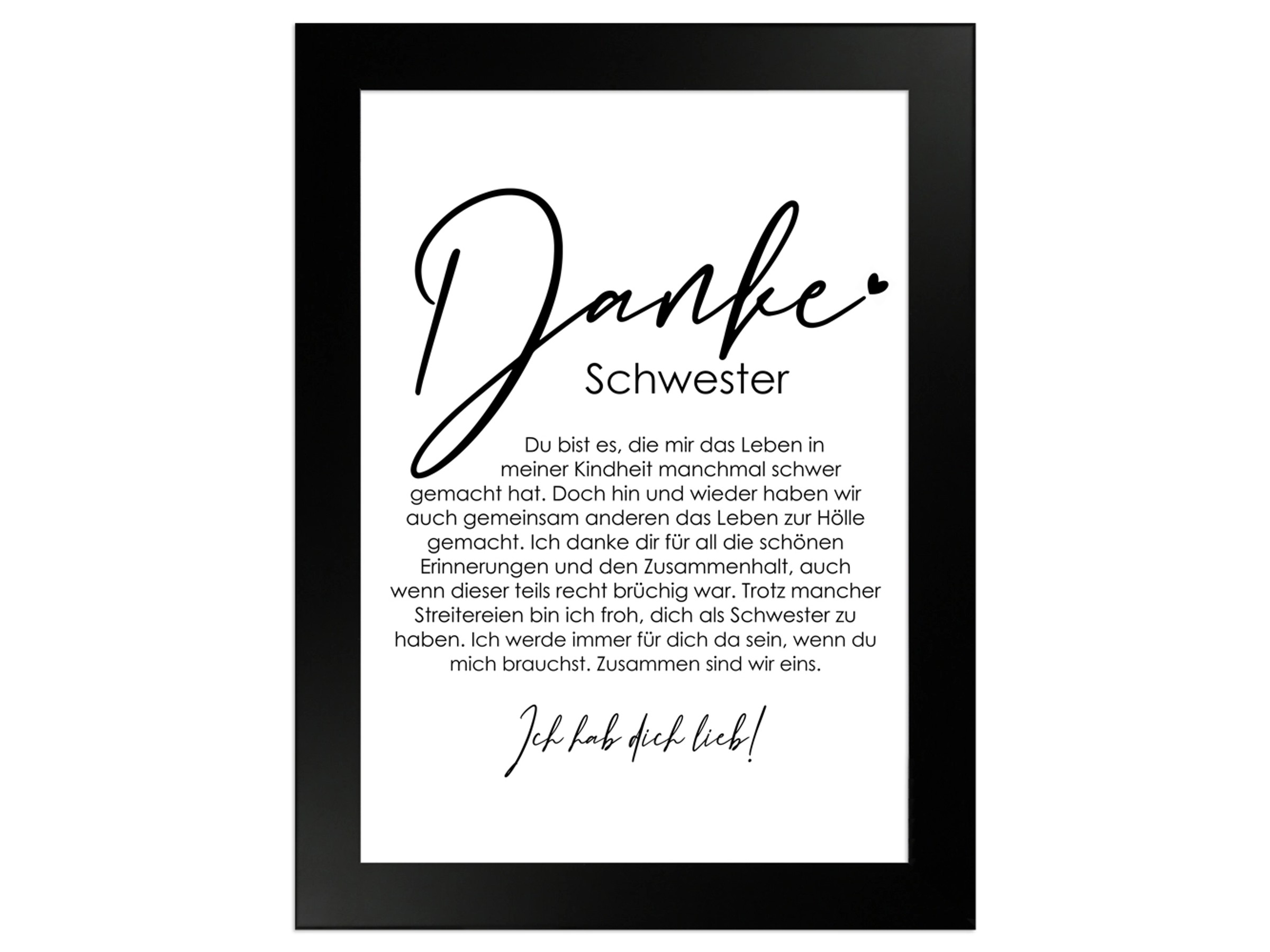NobleWorks Dankeschön-Karte Für Eine Tolle Schwester – 12,7x17,8 Cm, Mit Umschlag, Lustig & Persönlich