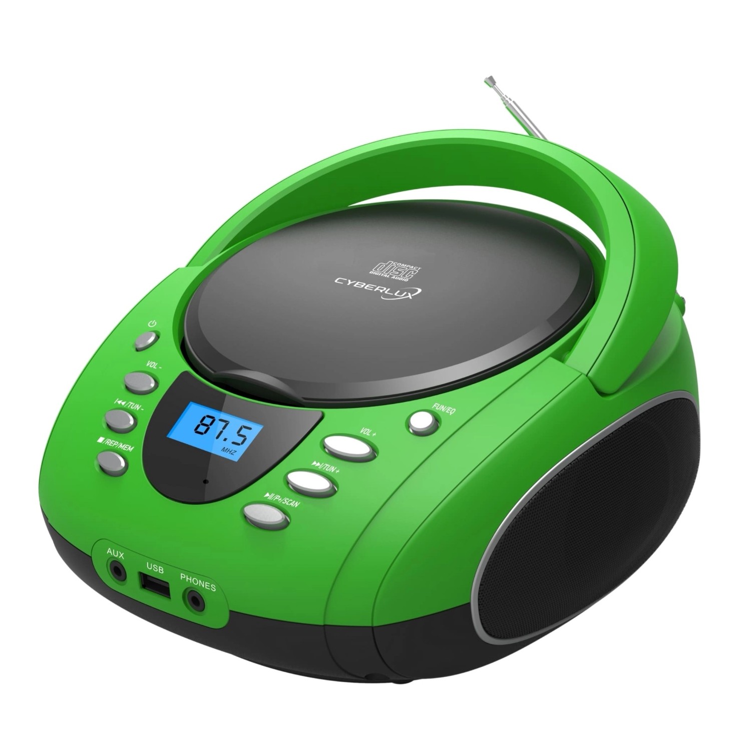 Cyberlux CL-700 CD-Player Tragbar CD/MP3/USB Radio Grün