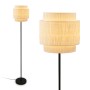 Briloner Stehleuchte Swing Nature mit Bastschirm, naturfarben, E27 Fassung.