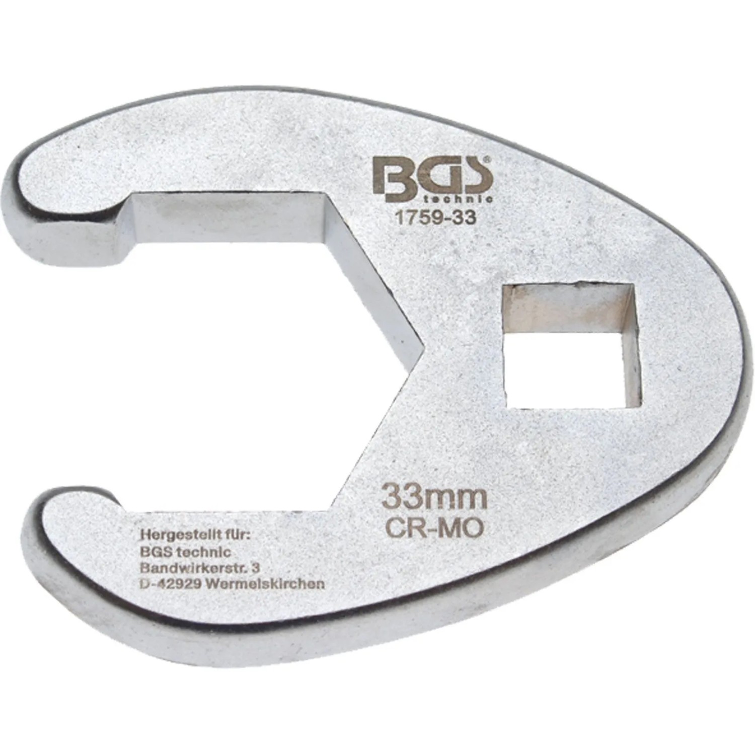 BGS Hahnenfußschlüssel Antrieb Innenvierkant 12 5 Mm  1 2 Zoll  SW 33 Mm 1759 33