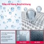 Detailaufnahme Badewannenaufsatz: Wasserabweisende Glasoberfläche mit Lotuseffekt.