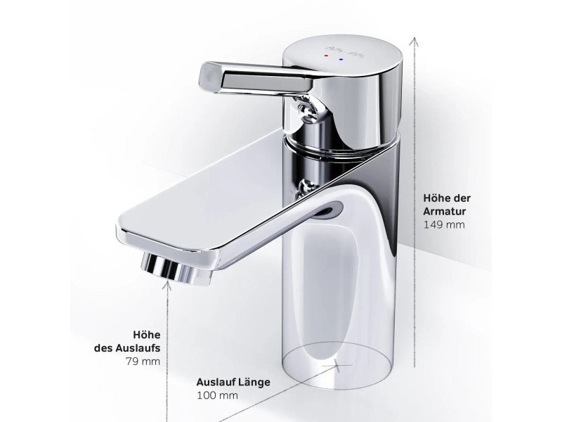 AM.PM Einhebel-Waschtischarmatur X-Joy S Wasserhahn Bad aus  