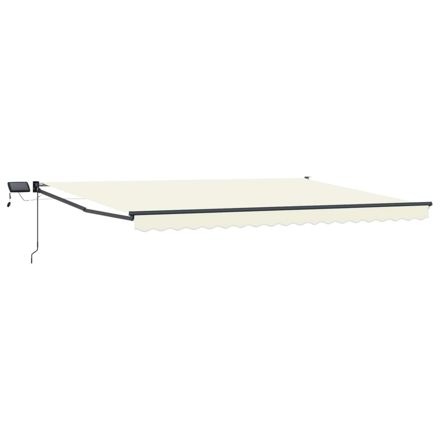 vidaXL Manuelle Gelenkarmmarkise mit LEDs Creme 4 x 3 m 3419456