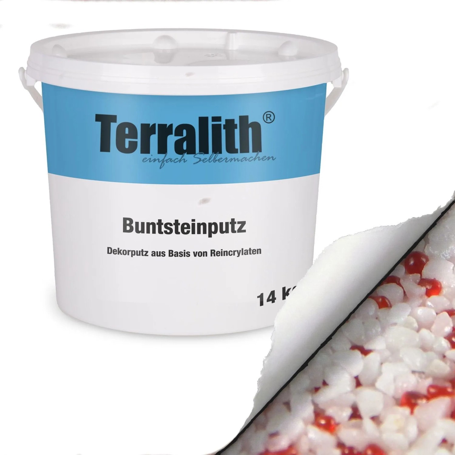 Terralith Buntsteinputz Mosaikputz 2mm 14 kg BSP66 Weiss