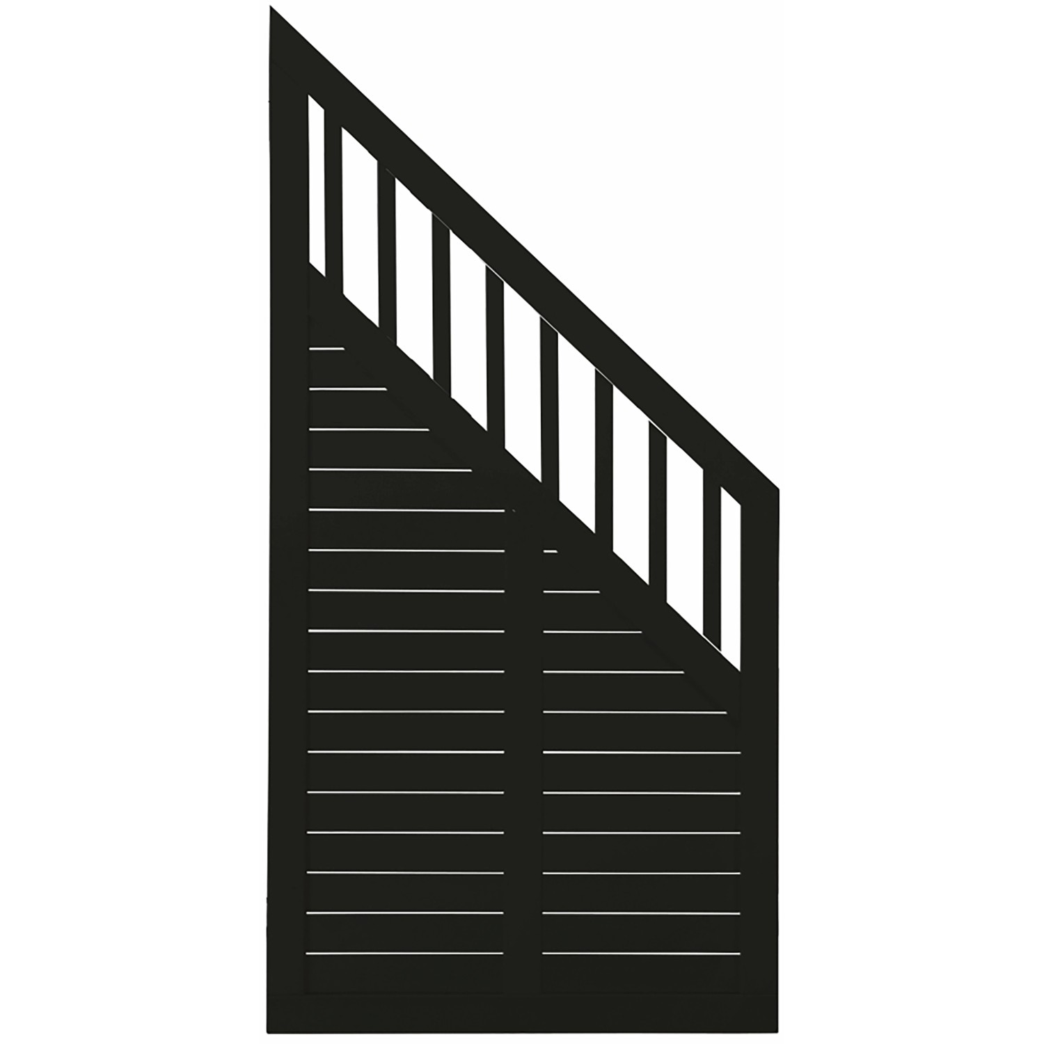 Sichtschutzzaun Nostalgi Nadelholz Schwarz 90 cm x 180 /95 cm günstig online kaufen