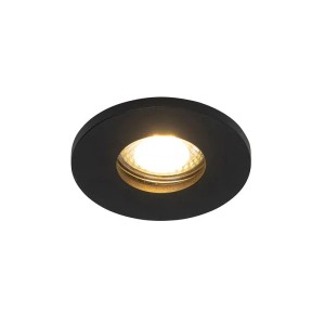 Schwarzer Badezimmer Einbaustrahler Shed, 6er Set, moderne Lampe für Feuchträume.