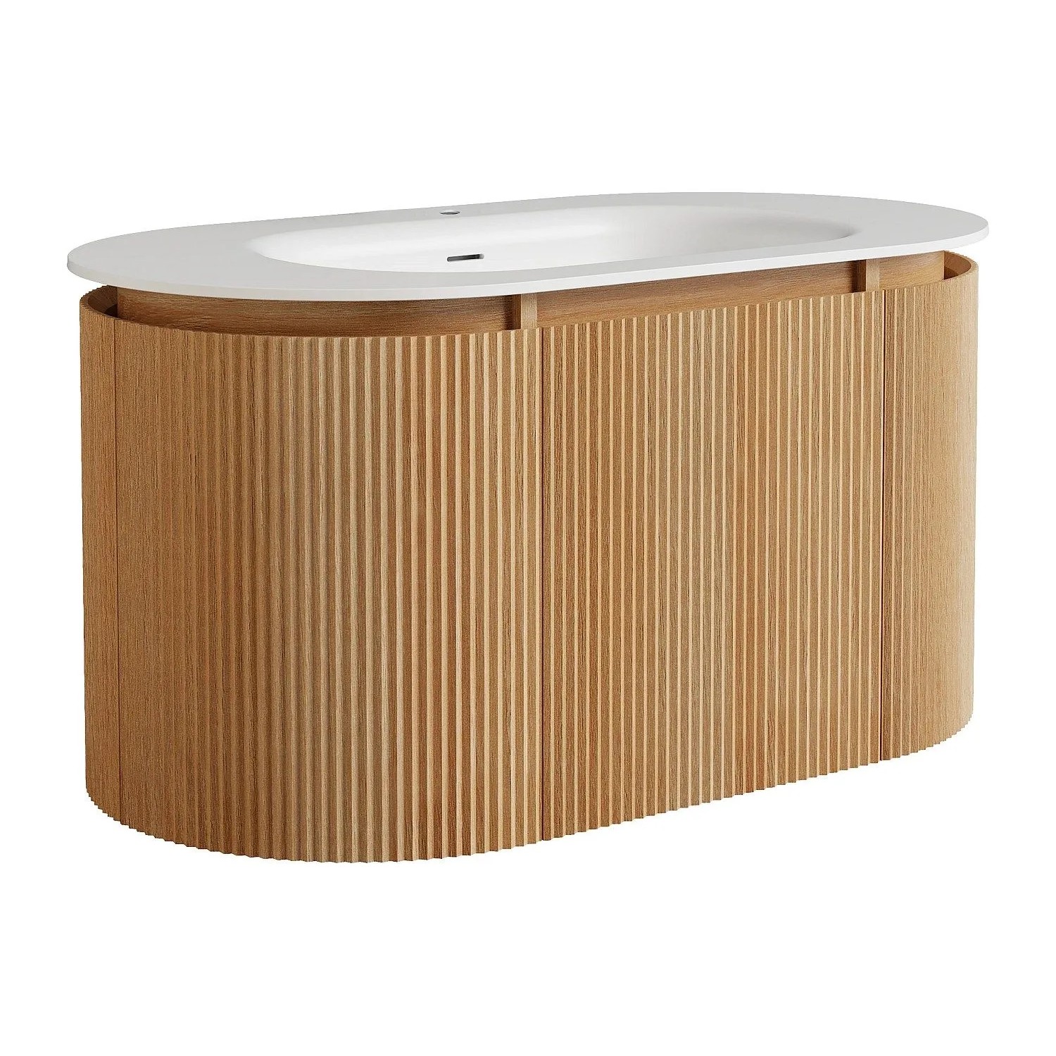 Vente-unique Einzelwaschtisch Liliko Naturfarben Hell 90 cm