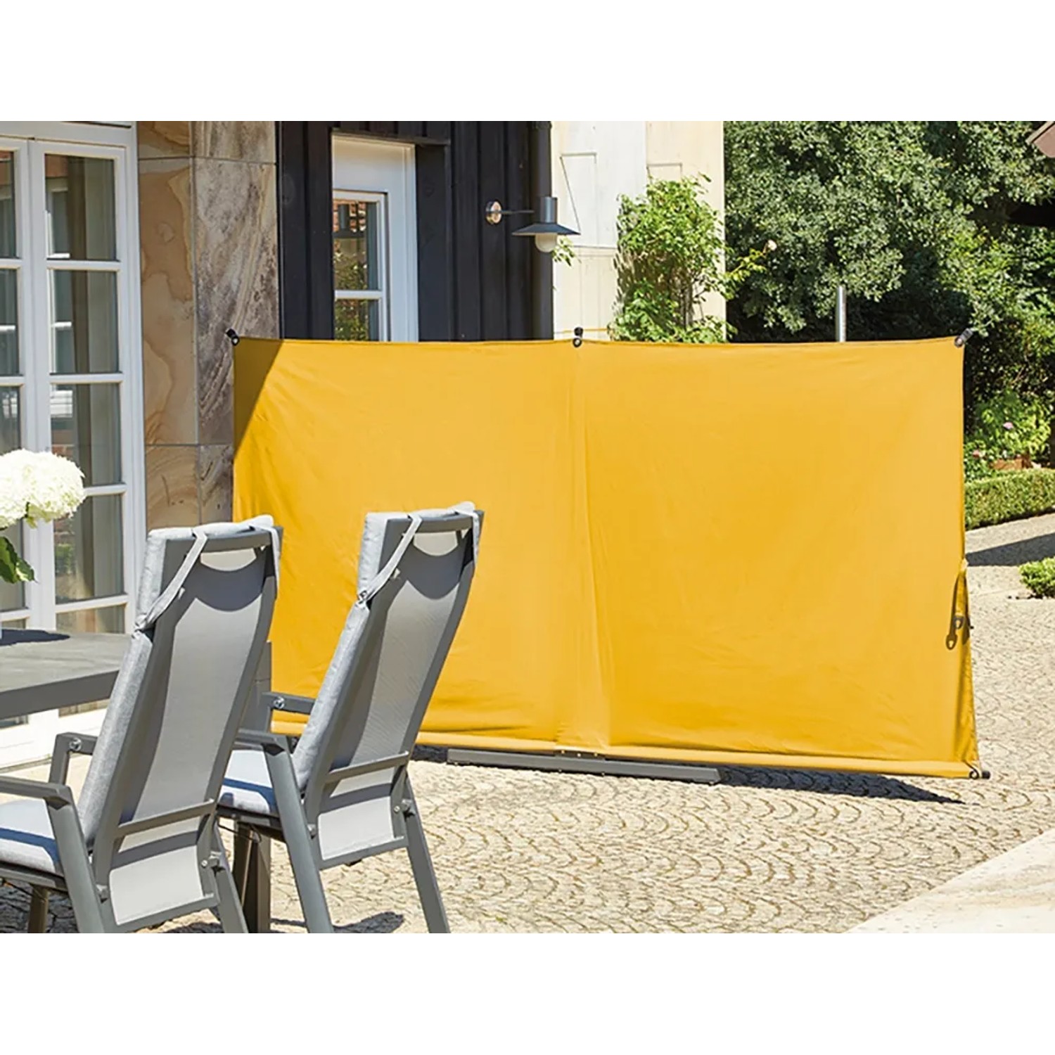 Siena Garden Balkonsichtschutz in Gelb, 150x280 cm, für Terrasse und Garten.