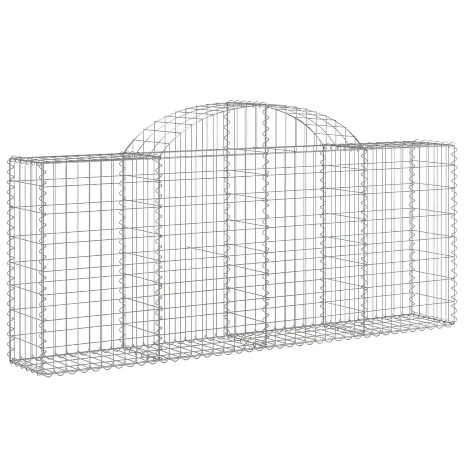 vidaXL Gabionen mit Hochbogen 13 Stk 200x30x80/100cm Verzinktes Eisen 3146100