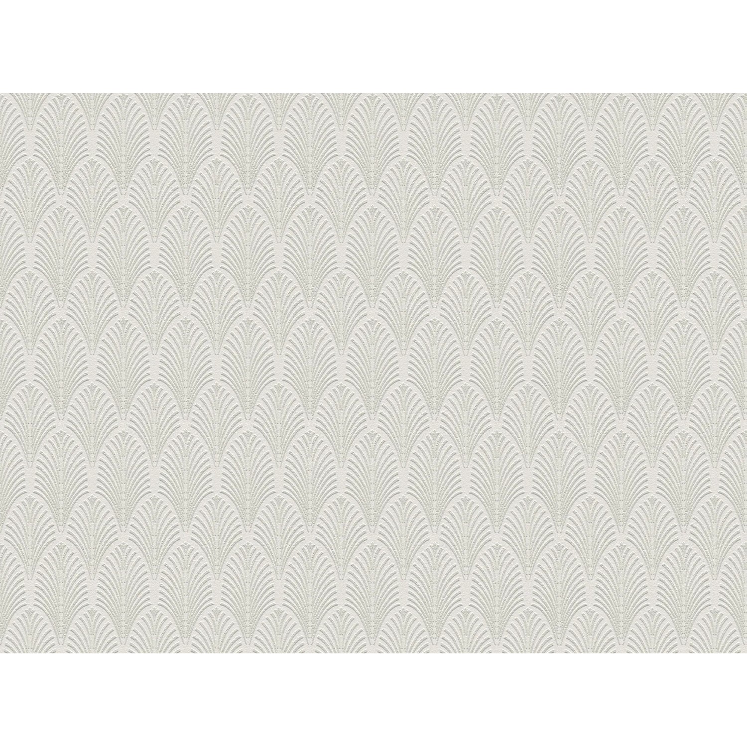 Finest selection Vliestapete Art-Deco Retromuster glänzend Weiß