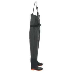 vidaXL Wathose mit Stiefeln und Gürtel Dunkelgrün Größe 41 4016993