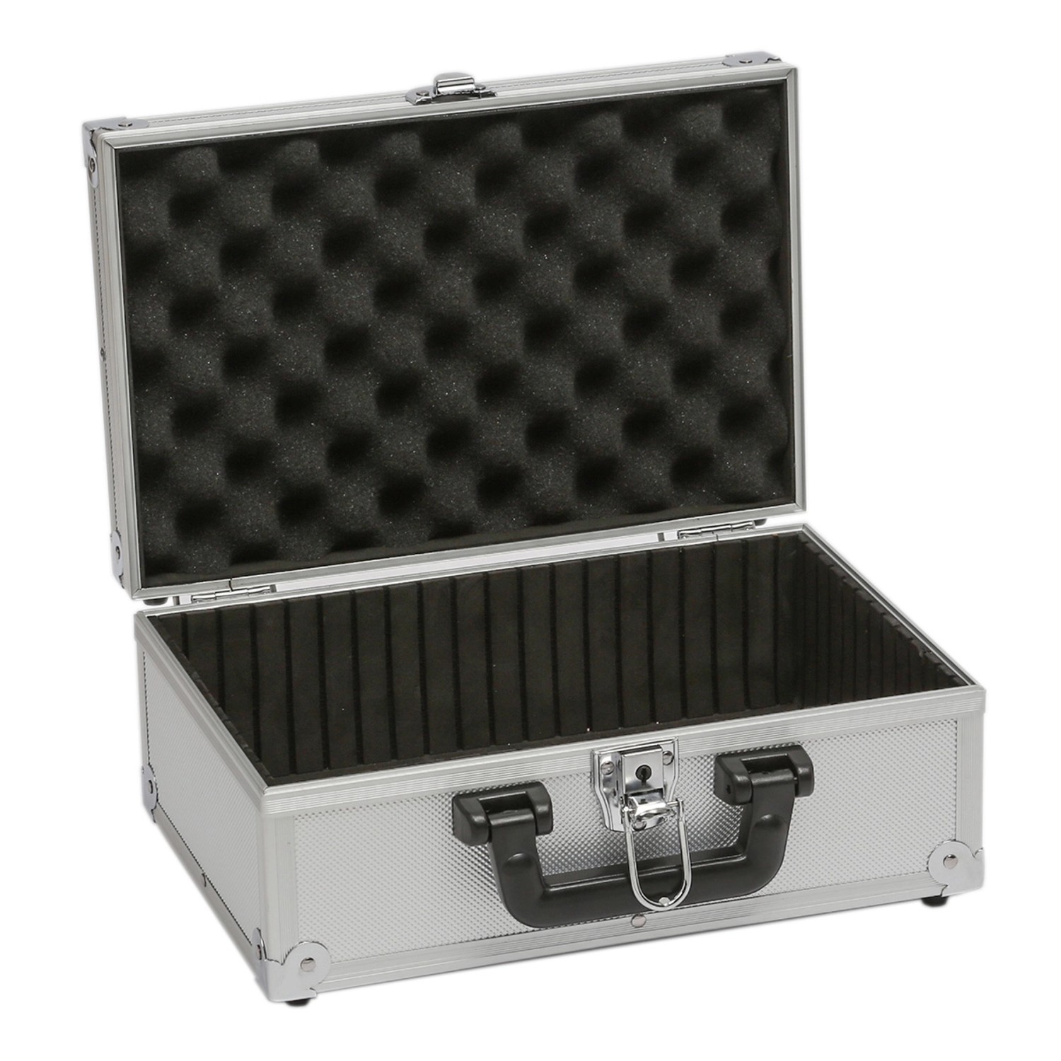 Gorando Transportkoffer BASIC S Lager Werkzeugkoffer Alurahmen Schaumstoffpolster Silber