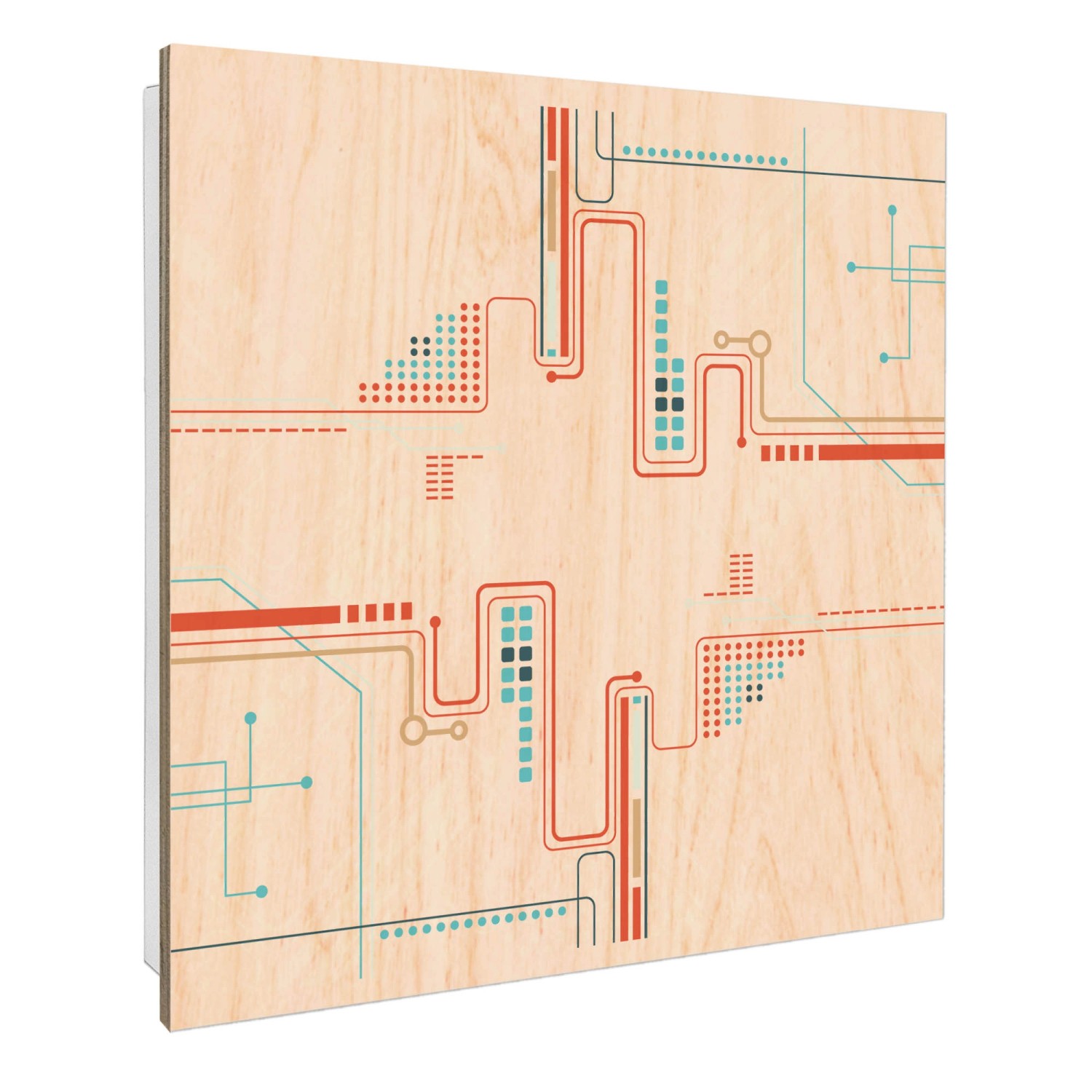 Banjado Großer Schlüsselbox Holz 30x30cm Weiß Scharnier Rechts 50 Haken Sch günstig online kaufen