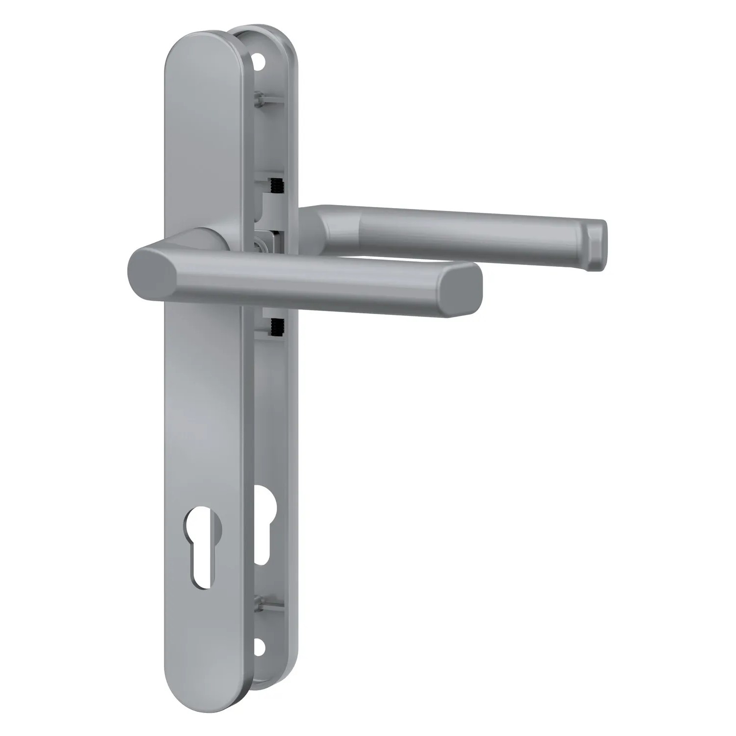 Basi - Schmalrahmen-Garnitur - SR 4100 PZ - Rund - Alu Edelstahlfarben - Lochung PZ - 92-8 mm - 7830-0107