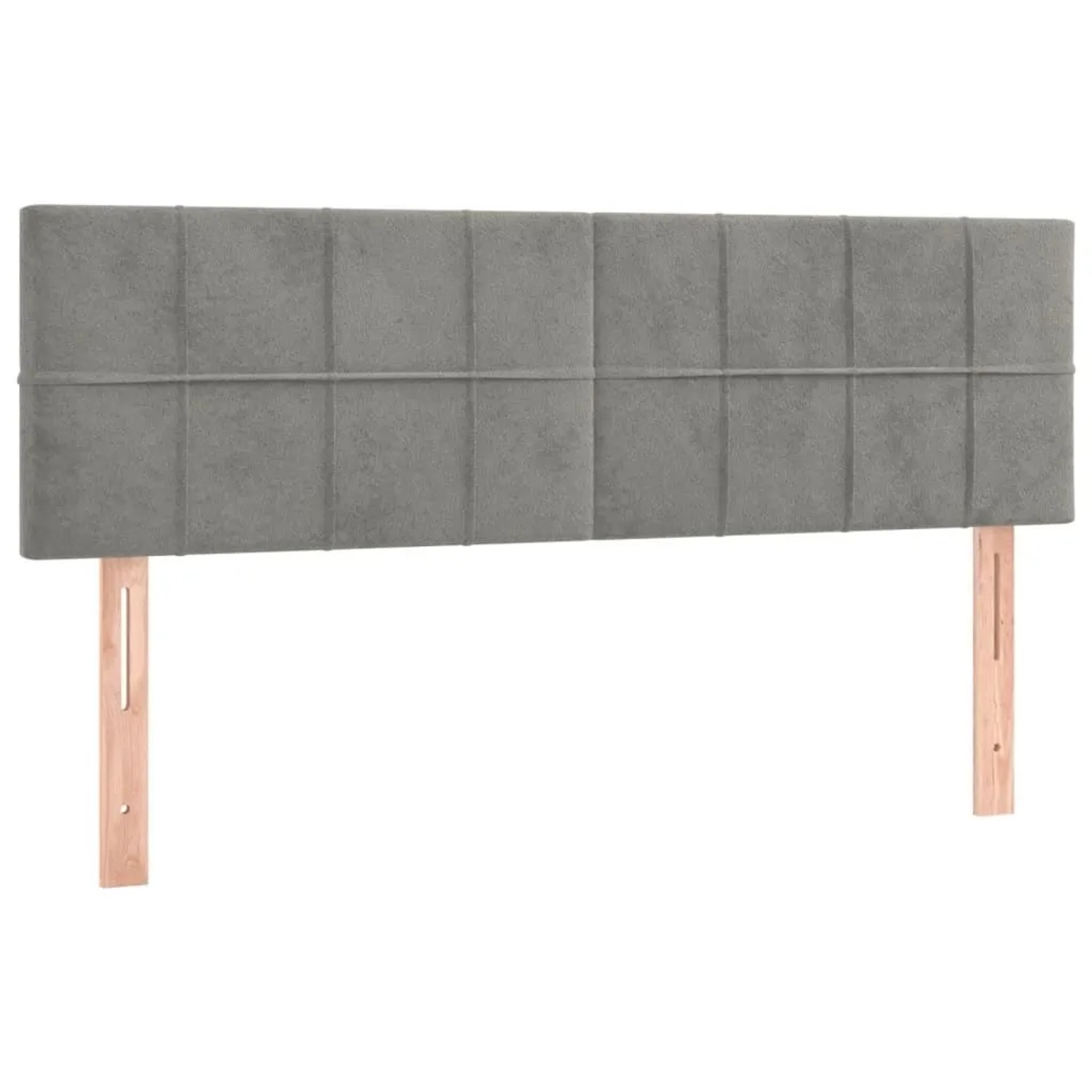 vidaXL Kopfteile 2 Stk Hellgrau 72x5x78/88 cm Samt 346054