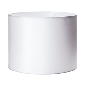 Weißer, runder Orion Lightstyle Lampenschirm aus Stoff, Ø 40 cm, Höhe 30 cm, für E27 Fassung.