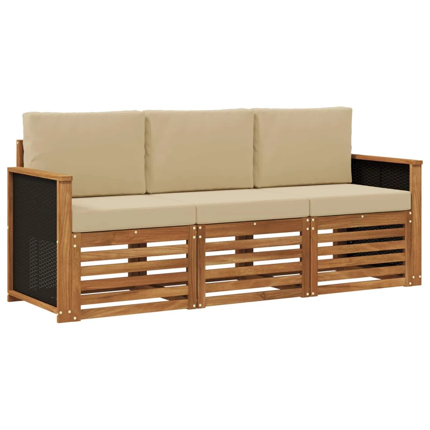 vidaXL Sofagarnituren mit Kissen 3 Stk Massivholz Akazie 3383954