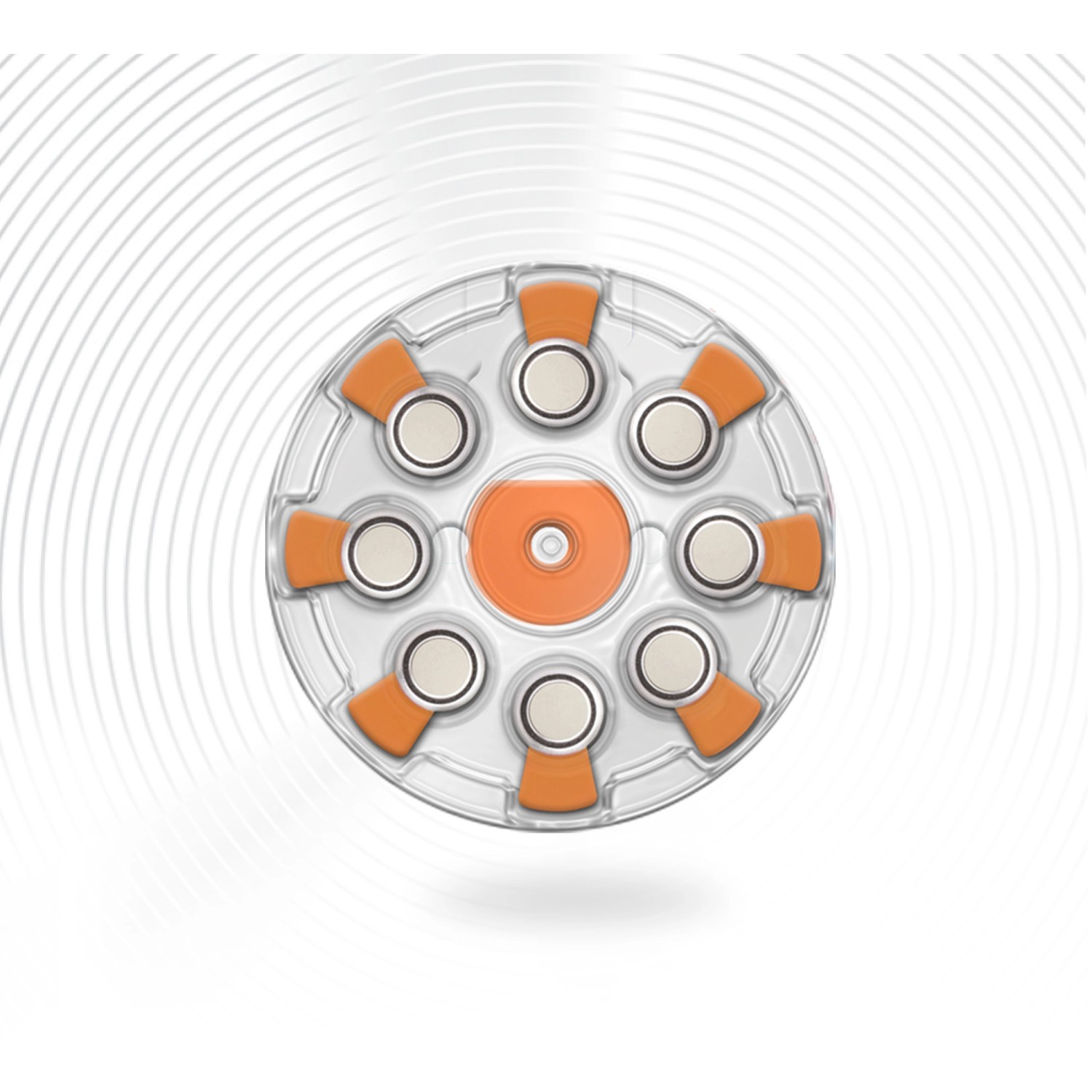 Energizer Hörgerätebatterien Größe 13, 8er-Pack in praktischer Drehverpackung.