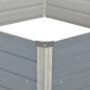 Detailansicht: Graues furnicato Hochbeet aus verzinktem Stahl, Eckverbindung.