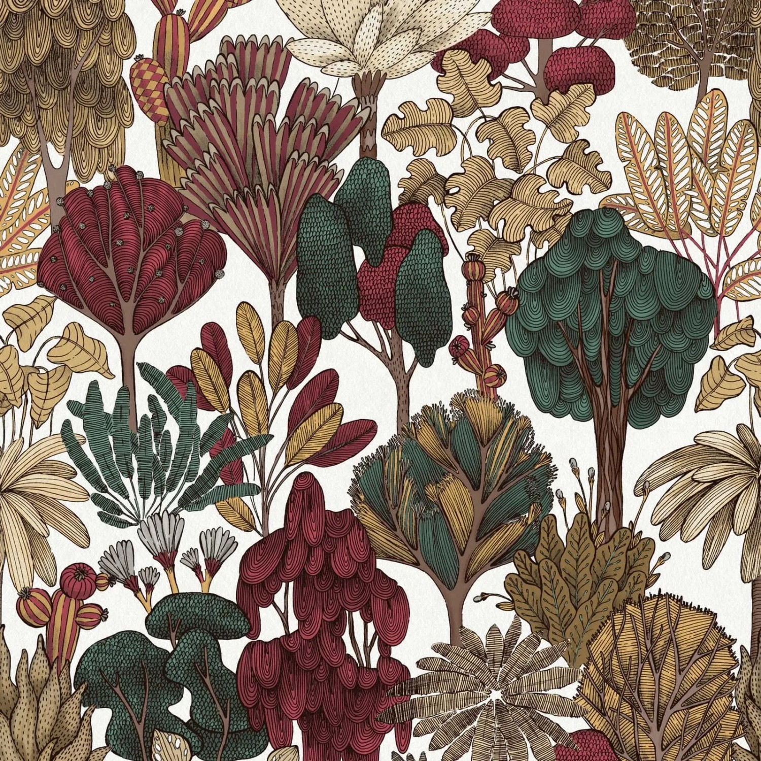 Tadessi Tapete Floral M1-No.570 Vliestapete in Rot