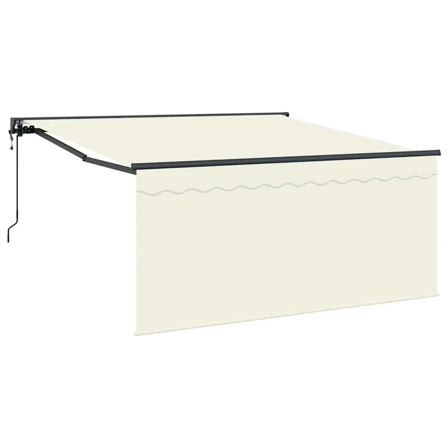 vidaXL Einziehbare Markise Creme 300 x 250 cm Polyester und Aluminium 3329922