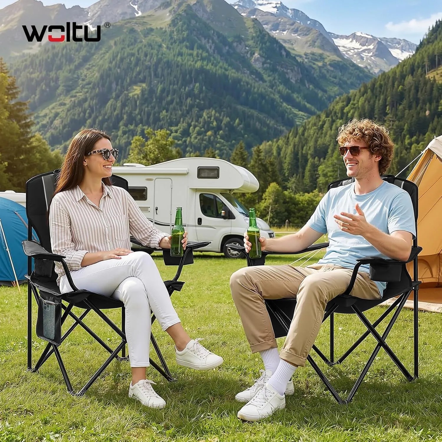 WOLTU Campingstuhl Klappstuhl Camping Stuhl für Angeln Strand_2