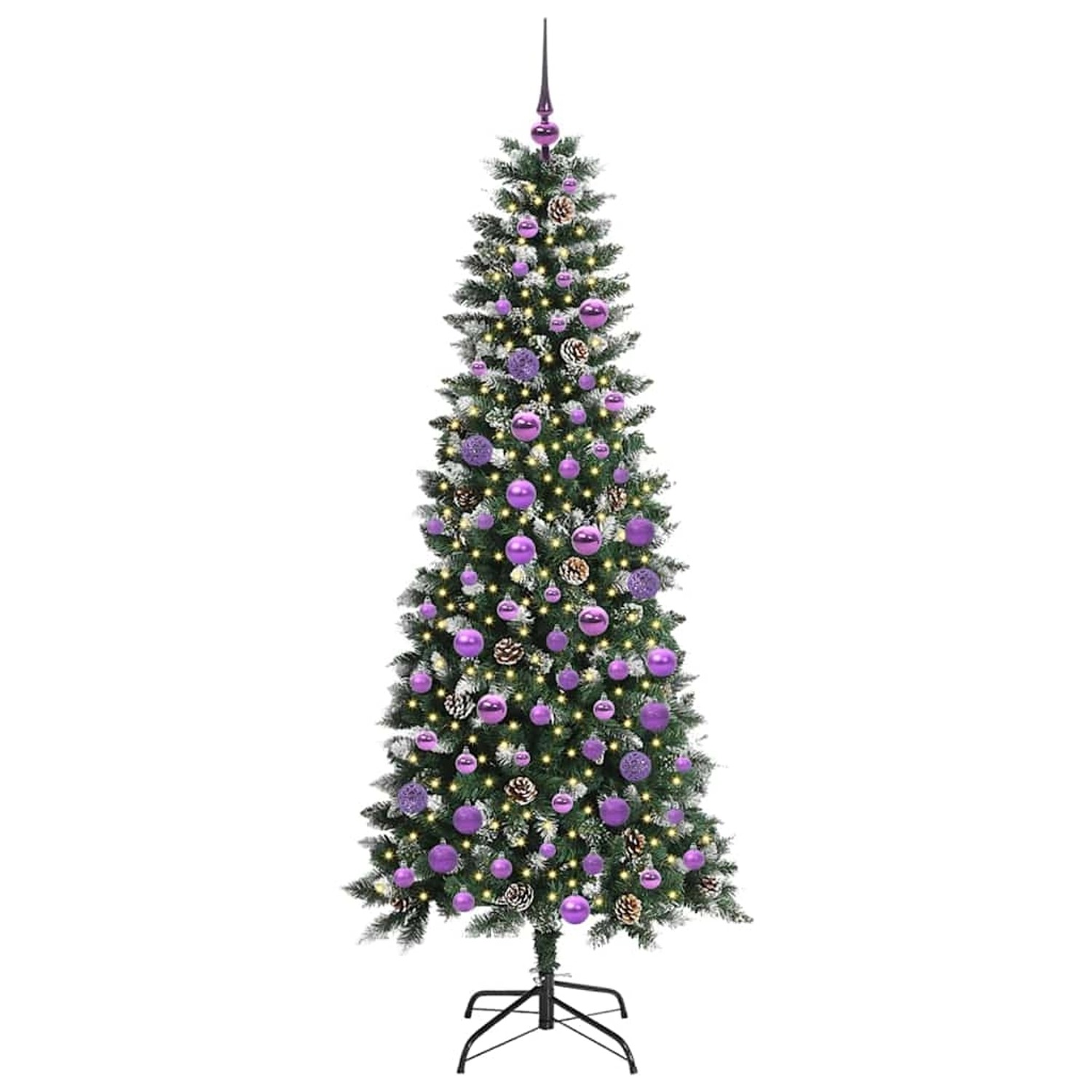 vidaXL Künstlicher Weihnachtsbaum mit 300 LEDs Grün 76 x 76 x 180 cm 3395826
