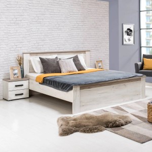 Homestyle4u Holzbett 160x200 mit Lattenrost Doppelbett Bett Holz 2237
