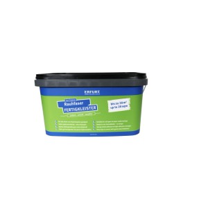 Erfurt Rauhfaser Fertigkleister 5 KG in blau-grünem Eimer für Papiertapeten, bis 20 m².
