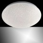 Weiße LED-Deckenleuchte Skyler mit Sternenhimmel-Effekt, Ø 25 cm.