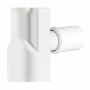 Weißer Lira SPA Raumsparsiphon Extra Slim für Waschtische, mit kompakter Rohrführung und Reinigungsöffnung, 32/40 mm.